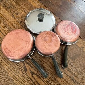 Vintage MCM Revere Ware Copper Bottom Cookware Collection❤️👩‍🍳